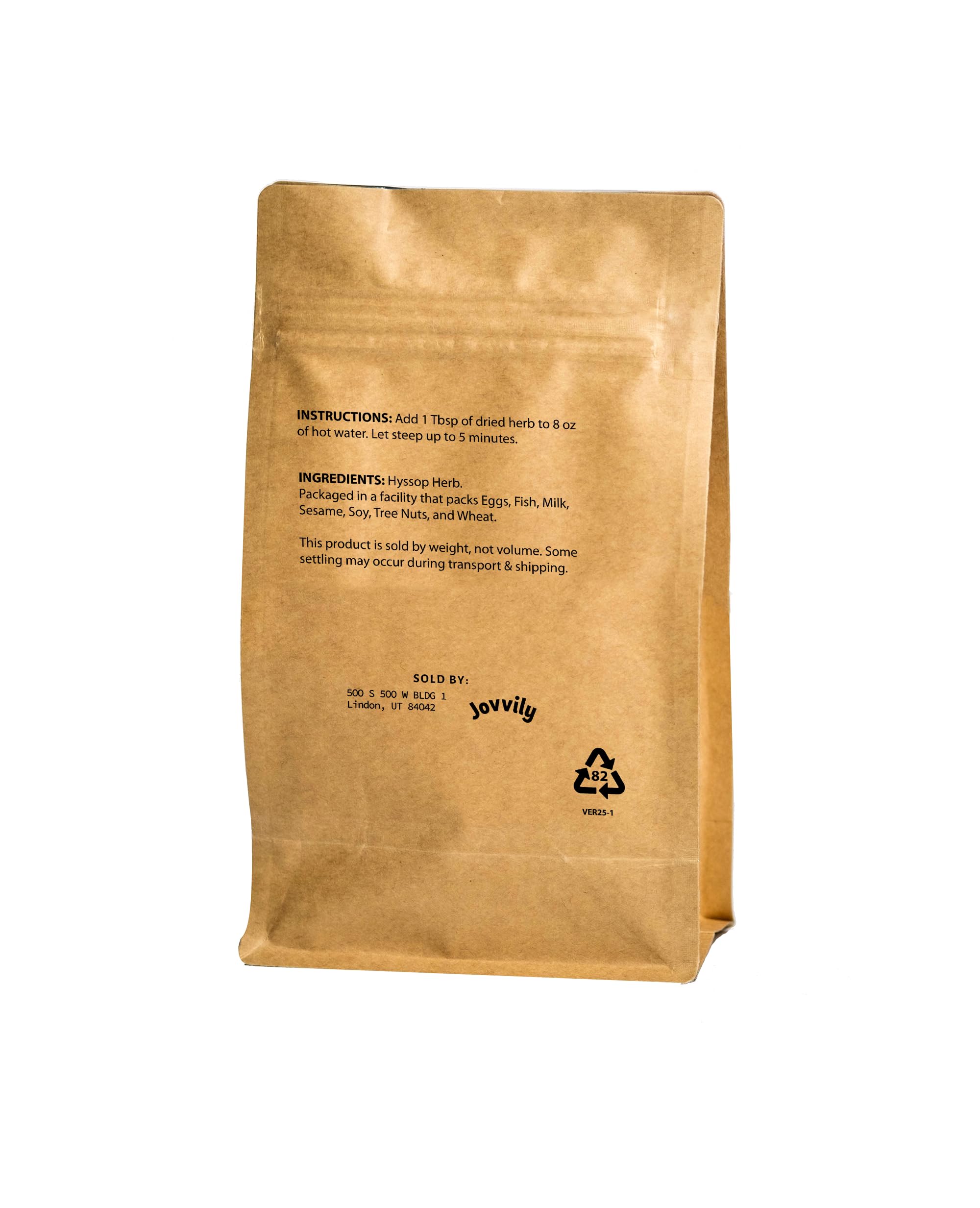 Jovvily Hyssop Herb - 4 oz - Herbal Tea - Cut & Sifted