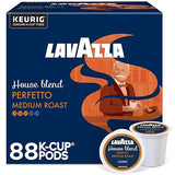Lavazza House Blend Perfetto, Single-Serve Keurig K-Cup Pods, Medium Roast Coffee, 88-Count Box (4 Packs of 22)
