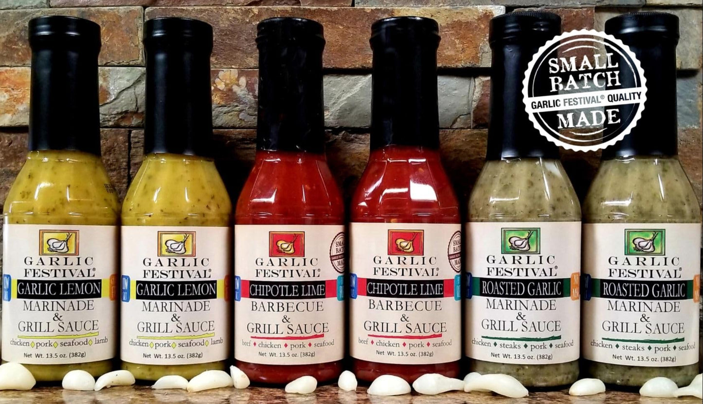 Garlic Festival Foods Garlic Lemon Marinade & Grill Sauce 13.5 oz.