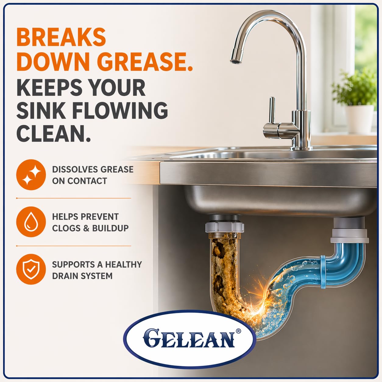 GELEAN EcoStrong Enzyme Cleaner, 1 Gallon. Removes pet stains & cat urine odors from carpets, floors, bathrooms, drains & trash cans. Multi-surface