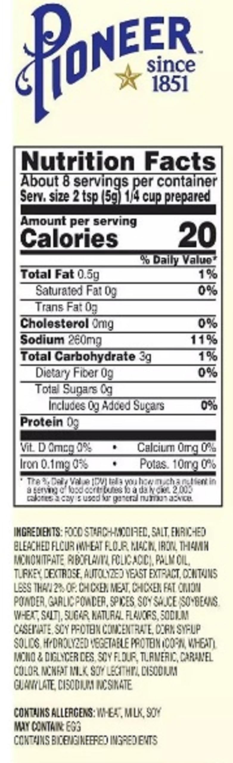 Pioneer Gravy & Seasoning Mixes - 2 packages (Roasted Turkey 1.41oz)