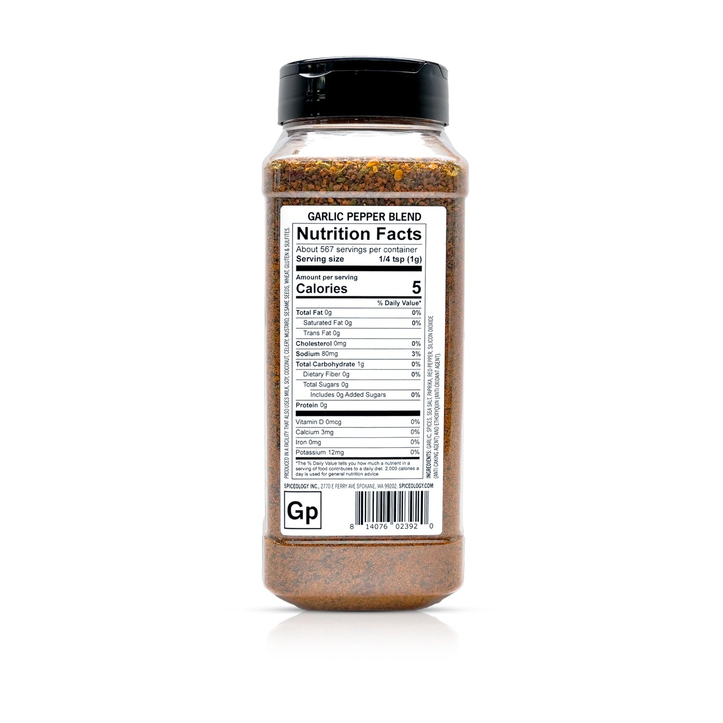 Spiceology - Garlic Pepper - Bold, Savory Garlic Pepper Seasoning for Steak, Chicken, Seafood & Veggies - Perfect BBQ Rub, Burger Seasoning & More