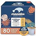 Manatee Gourmet Coffee, Single Serve Pods for Keurig 2.0 K Cup Brewers, Medium Roast, Caribbean Delight, 80 ct
