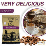 (Dark Roast With Cardamom 3.52 oz / 100 gm) Abu Auf AbuAuf Oriental Original Turkish Coffee Cafe Arabic Arabian Arabica Ground Roasted Mud Coffee