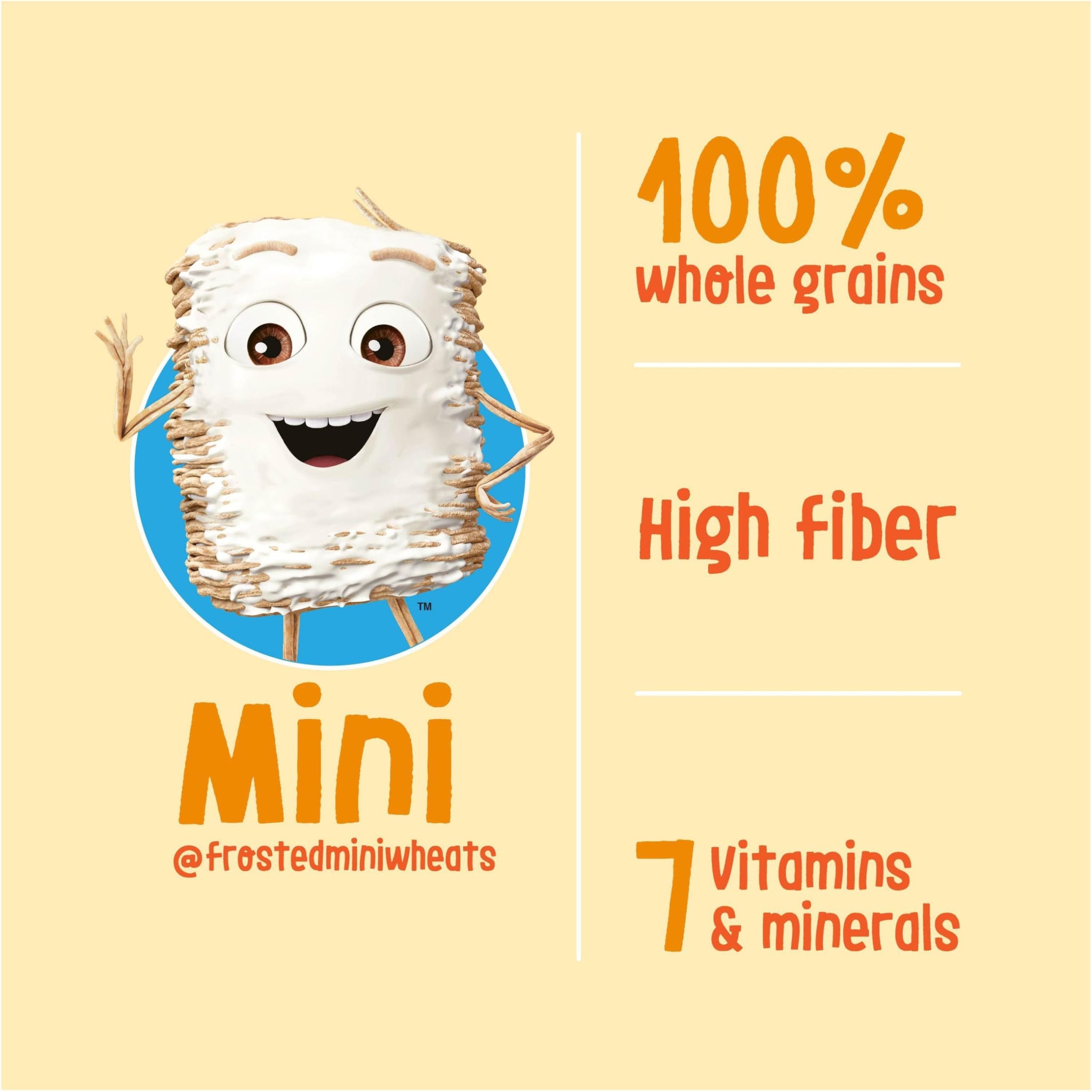 Kellogg's Frosted Mini-Wheats Little Bites Cold Breakfast Cereal, Fiber Cereal, Kids Snacks, Original (10 Boxes)