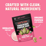 Top Fox Snacks - Organic Pop-Roasted Pumpkin Seeds | Healthy Protein Snacks - Gluten Free - Keto and Vegan Friendly (Himalayan Salt, 3.5 oz - 2 Pack)