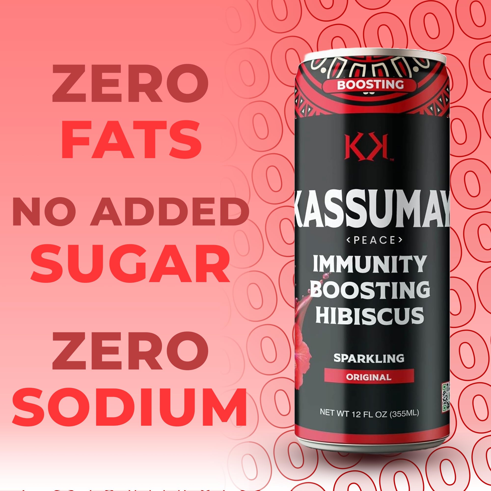 Kassumay Original Sparkling Hibiscus Drink - Premium Plant-Based Wellness Beverage | Immunity Boosting | Antioxidant-Rich | Low Sugar | No Added