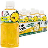 Pocas Toktok Pineapple Juice 12-Pack - Made with Real Fruit & Chewy Nata De Coco, 8 Oz Each