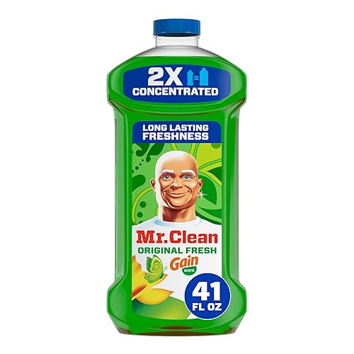 Mr. Clean All Purpose Cleaner, Floor Cleaner for Mopping Home, Bathroom, & Kitchen, Cleaning Liquid for Mop & Bucket, Cleaning Supplies, Multi-Surface