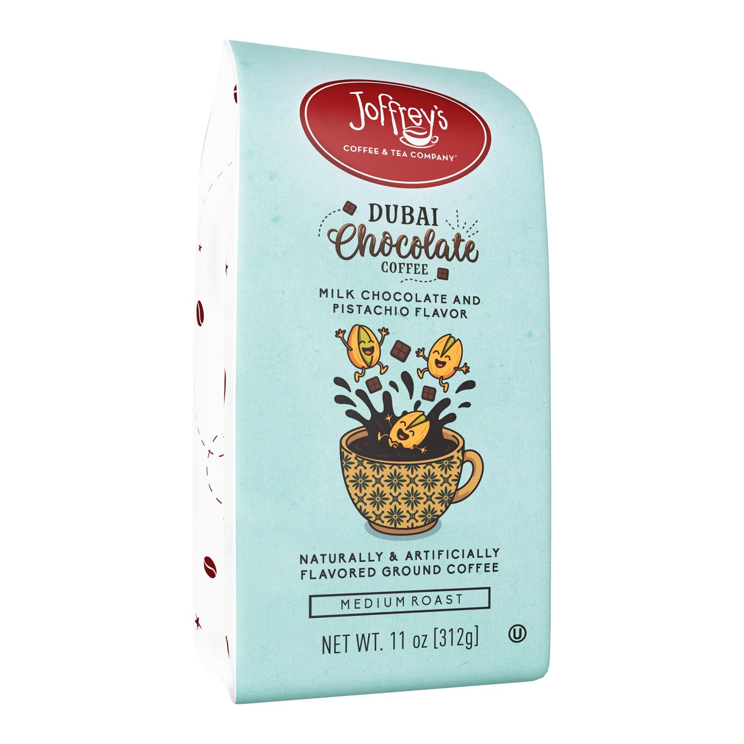 Joffrey’s Coffee - Dubai Chocolate Coffee | Milk Chocolate & Toasted Pistachio (Ground, 11 oz)