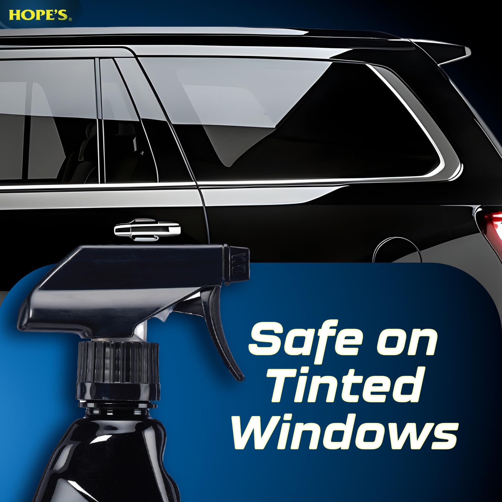 HOPE'S Perfect Glass Automotive Glass Cleaner - Streak-Free, Tint Safe Car Cleaner for Glass, Acrylic, Windows, Mirrors, Windshield - No-Residue