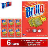 Brillo Steel Wool Soap Pads Lemon, 10 Count