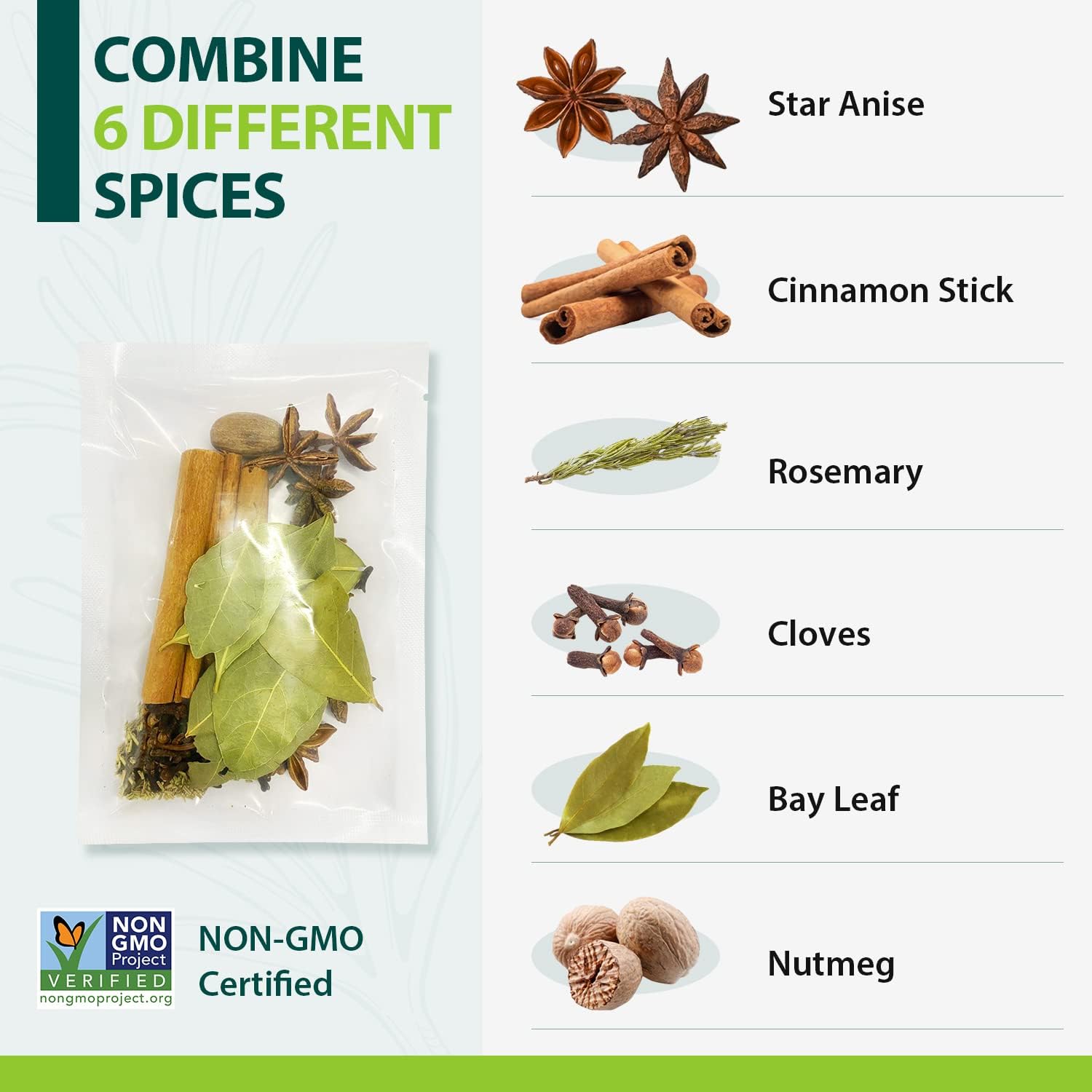 Soeos Mulled Wine Spice Kit 2.96 oz (0.74 oz*4), Mulling Spices for Wine, Apple Cider, and Tea, Mix of Six Premium Mulling Spices, Including Cinnamon