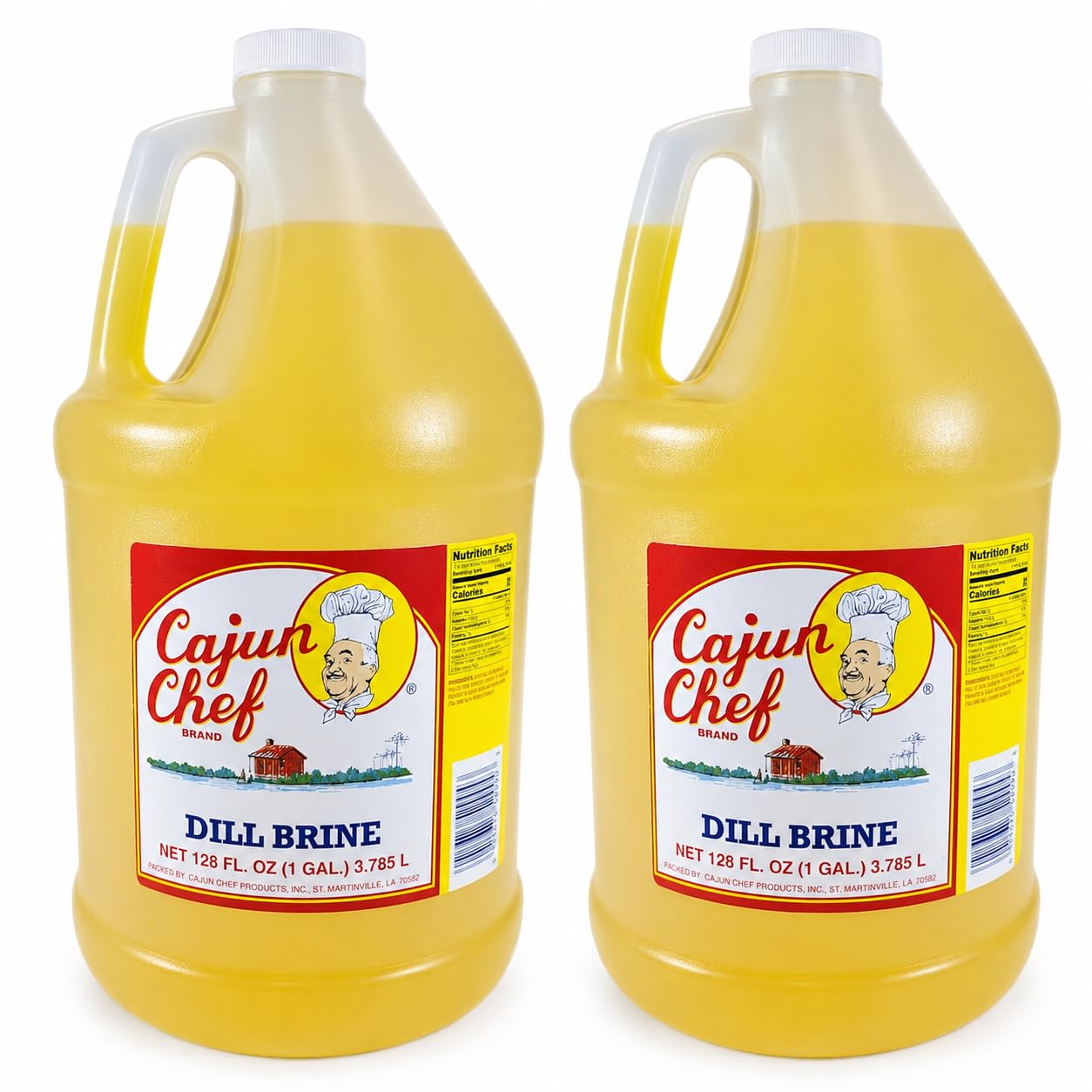 Cajun Chef Dill Brine - Perfect for Brining, Relieves Muscle Cramps, Bloody Mary's, Hydration, Recovery and More (1 Gallon (Pack of 2))