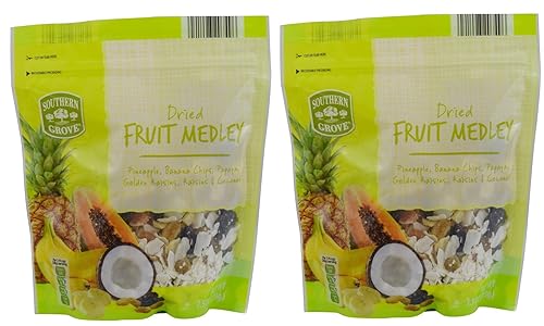Southern Grove Naturally Flavored Packaged Dried Fruit (Fruit Medley, Two 7.5oz Bags)