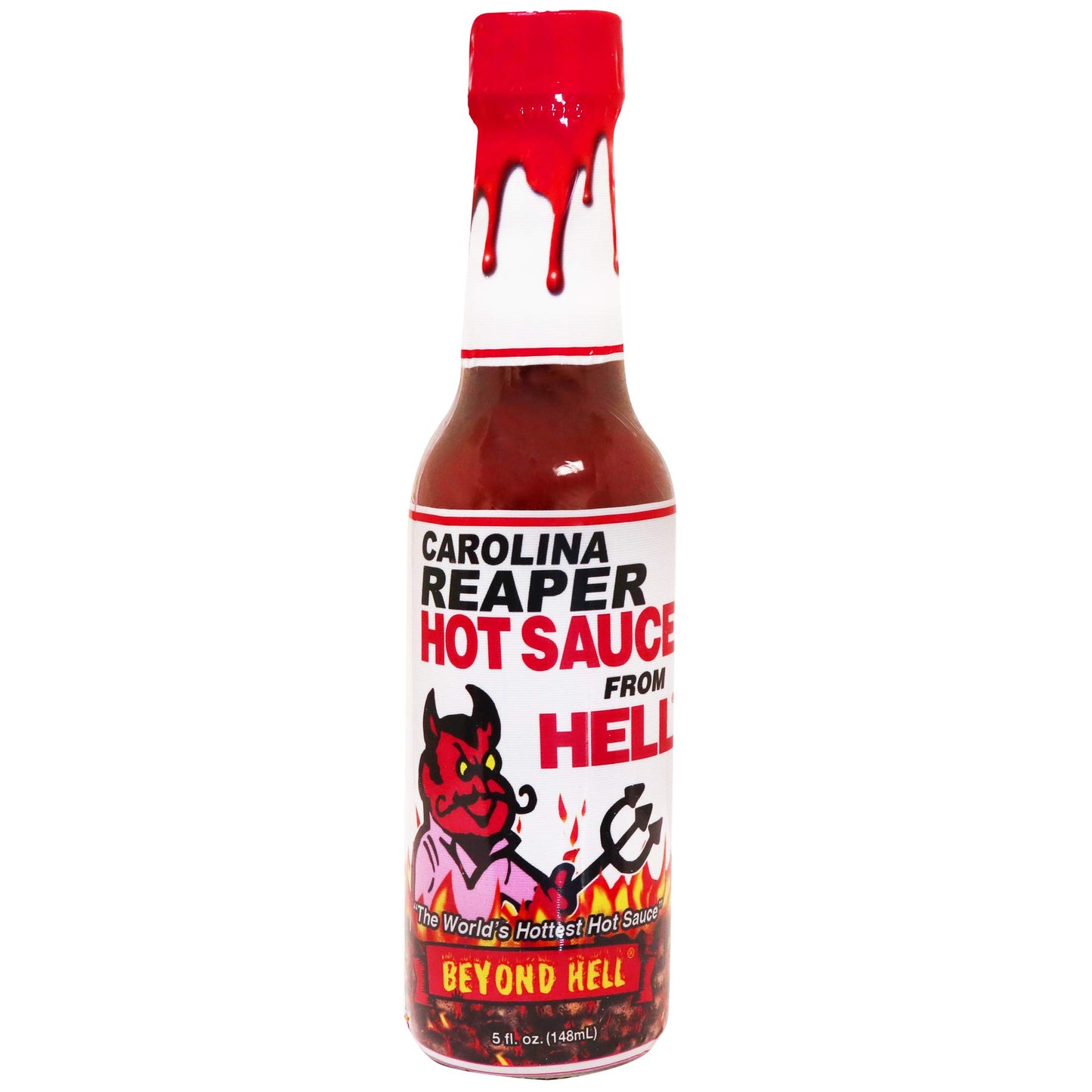 Carolina Reaper Hot Sauce From Hell - 5 Ounce - Gourmet Carolina Reaper Hot Sauce for Chicken Wings - Perfect for the Fan of Extra Hot Hot Sauces