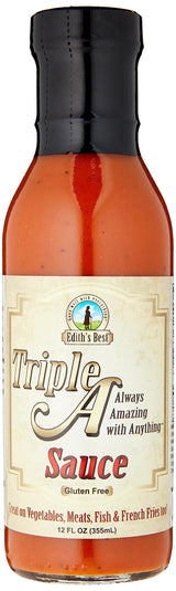 Edith's Best Triple A All Purpose Sauce - Bold and Complex Flavor Enhancer, Versatile Sauce for All Foods - Gluten-Free, Vegan, Ideal for Meats