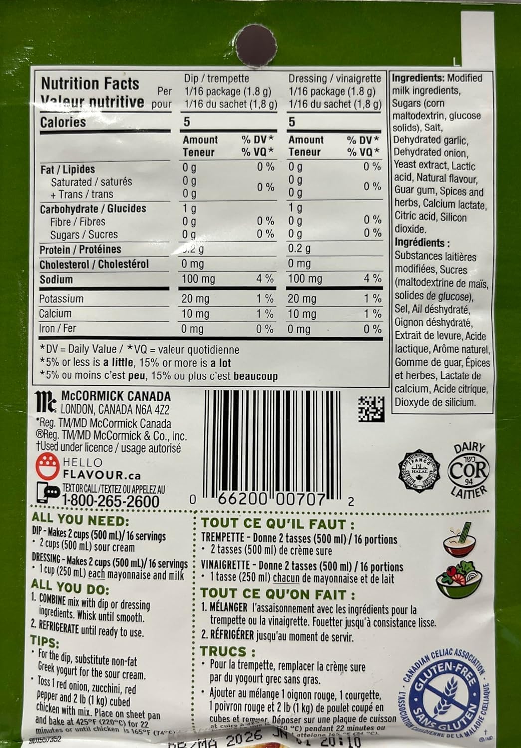 ZENVOIRA Pantry Bundle includes Club House, Dry Sauce/Seasoning/Marinade Mix, Salad N Dip, Ranch Style, 28g / 1oz, Case Pack 12 Count Value Packed by