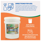 Ultra Clean Platinum Multipurpose Cleaner, Non-Abrasive and Bleach-Free, for Kitchen Counters, Bathroom Floors and Garage Spaces, Citrus, 5 Gallons