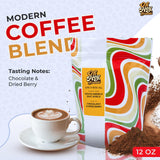 OH HEY BRANDS Ground coffee medium roast 12 oz - Caramel, Chocolate, and Berry Notes flavored coffee ground - Sourced from East Africa & Latin America