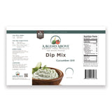 A Blend Above Cucumber Dill Dip Mix, 1oz, (3 Pack), Gluten-Free, No MSG, All Natural, No Preservatives, Vegetable Dip, Keto Friendly, Low Carb, Easy