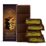 Rah Dark Dubai Chocolate Bar Pistachio, 3.5oz - 100g, Dubai Dark Chocolate Bar Pistachio | Loaded with Kunafa | Crunchiest Kataifi Delight Perfect