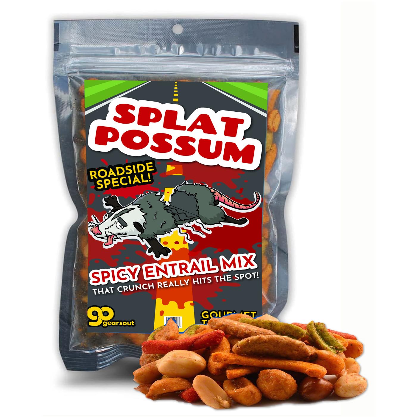 Splat Possum Roadkill Trail Mix Gag Gift for Men Funny Easter Basket Idea Weird Hillbilly Redneck Gifts