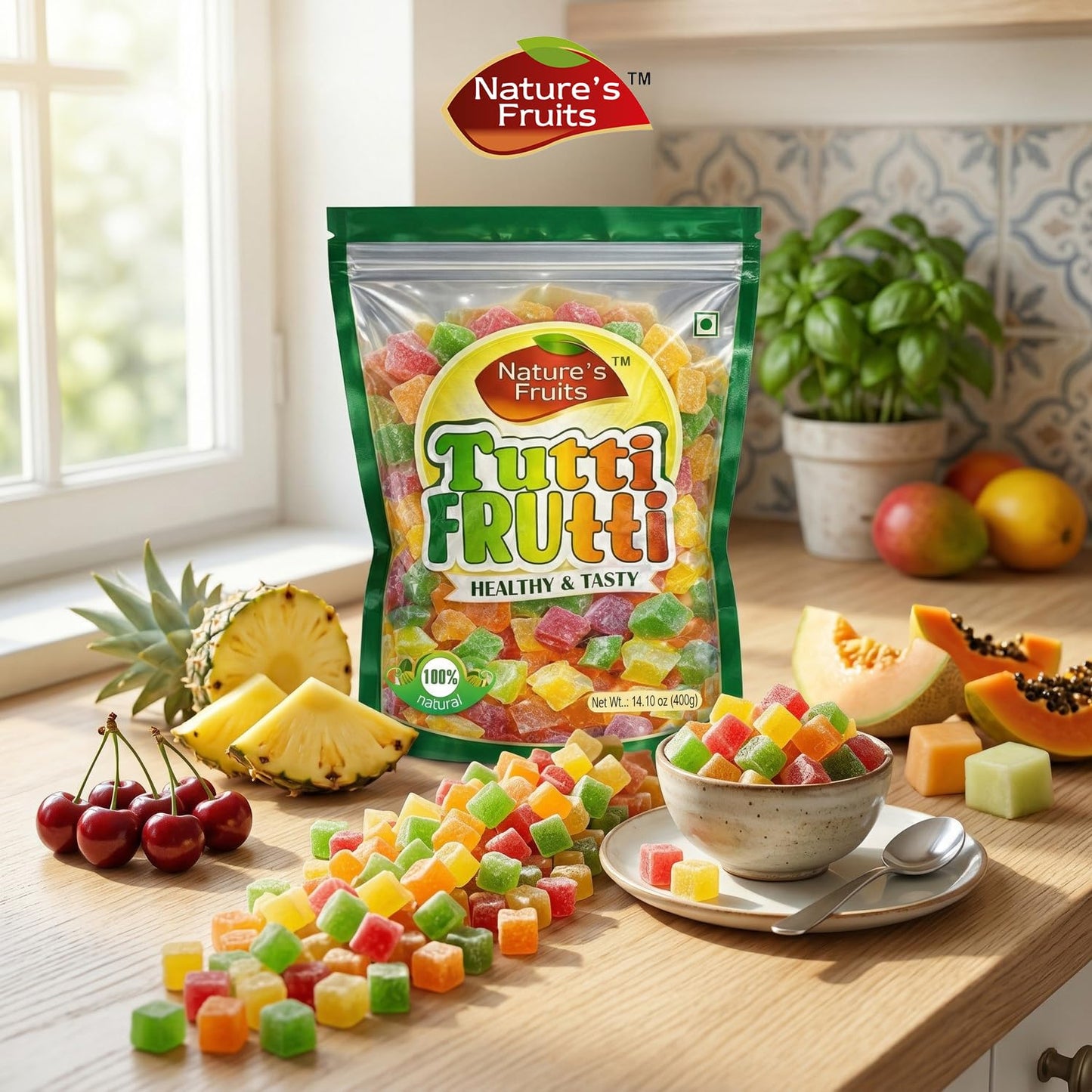 Nature’s Fruits Tutti Frutti Original natural colours Gummy 14 oz