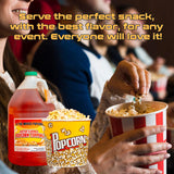 At-The-Movies-Popcorn® Buttery Flavor Popcorn Topping (1 Gallon) - Movie Theater Butter Popcorn Oil, Vegan, Gluten Free, Non GMO, Zero Trans Fat, Rich