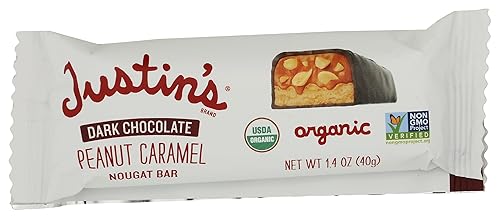 JUSTINS Organic Dark Chocolate Peanut Caramel Bar, 1.4 OZ