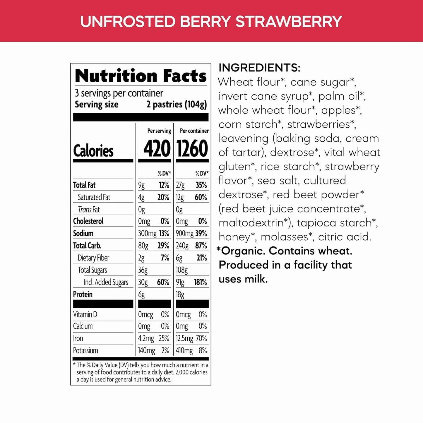 Natur?'s Path ?rganic Unfr?st?d T?ast?r Pastri?s - B?rry Strawb?rry - Cas? ?f 12-11 ?z. - Bulk Buy
