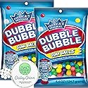 Dubble Bubble Mini Gumball Machine Refills 4.4 oz Bag (2-Pack), 1/2 inch 13mm Assorted Fruit Flavor Bubble Gum, With Galley Grove Sugar-Free Breath
