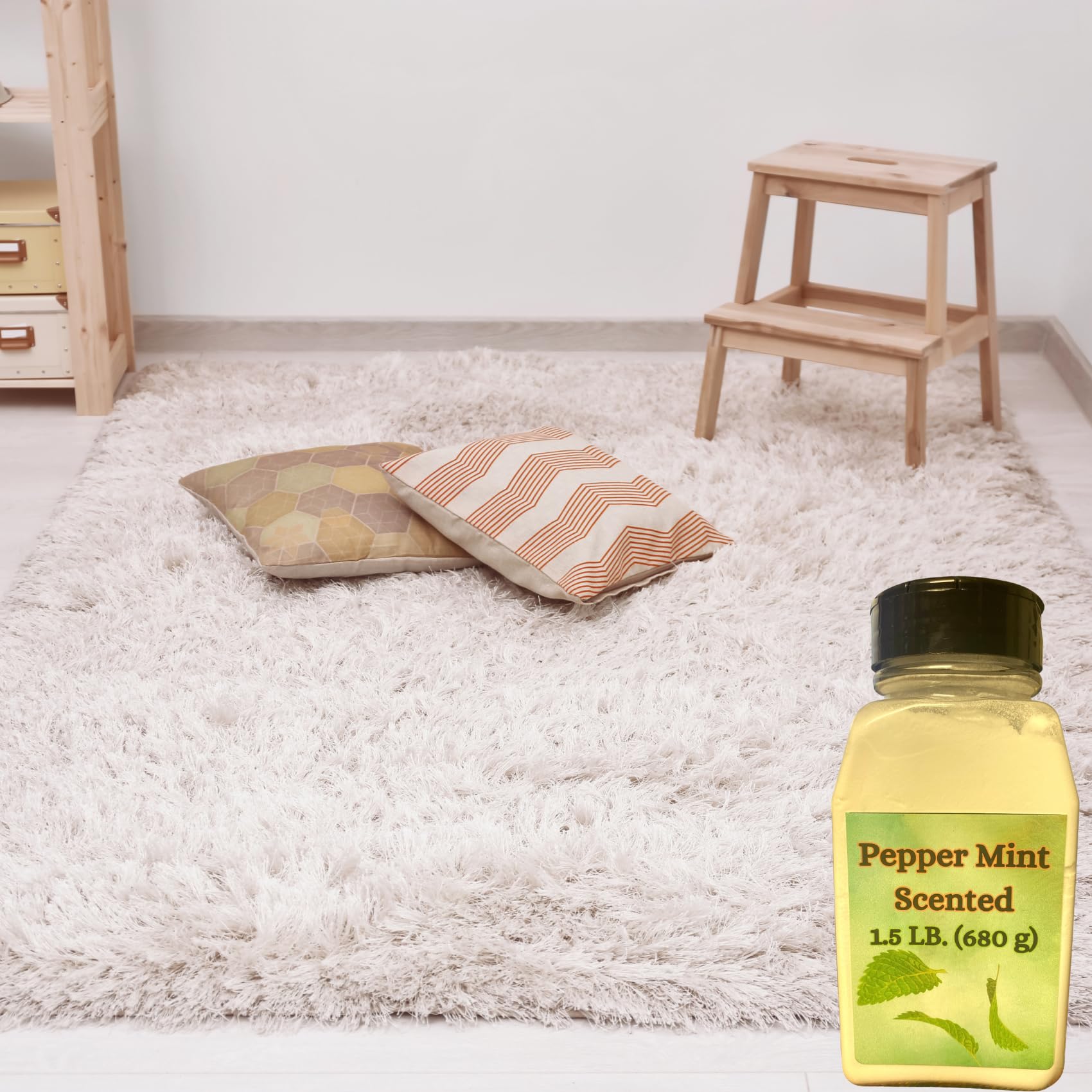 Eleganceinlife Peppermint Scented Carpet and Room Deodorizer with Baking Soda, 1.5 LB (680 g) Each - Fresh Mint, Odor Neutralizer, Pack of 2