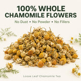 J Mac Botanicals Organic Chamomile Flowers (4 oz) - Whole Egyptian Chamomile Loose Leaf Herbal Tea, Caffeine-Free, Premium Dried Chamomile Flowers