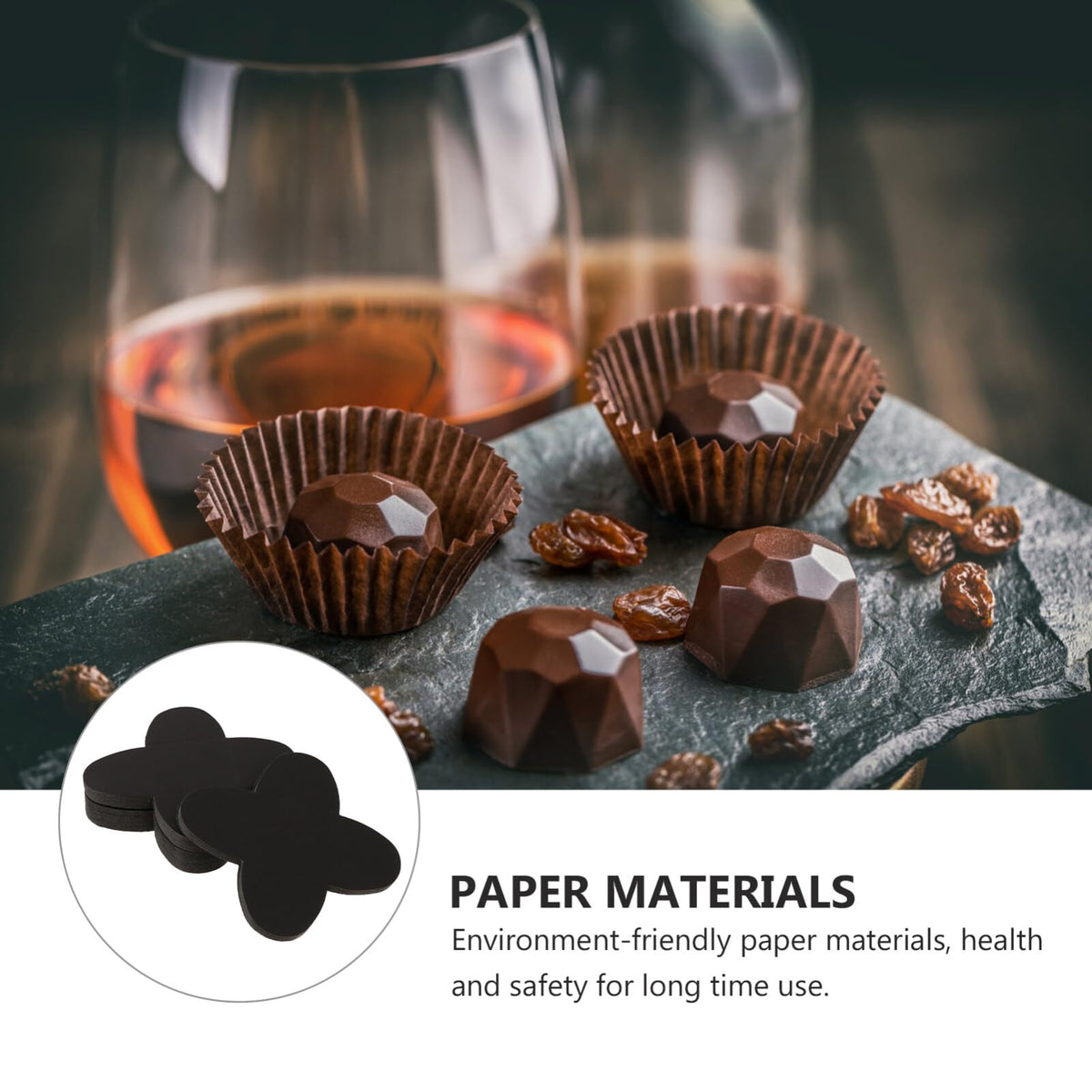Tofficu 100pcs Chocolate Cup Holder Trays Paper Candy Decoration Wrappers for Parties Events and Simple Design Easy to Store and Use