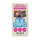 Blue Stripes - Almond Butter Whole Cacao Truffle Chocolate Bars, 70% Cacao, Almond Butter, Healthy Chocolate, Vegan, No Refined Sugar, Non GMO, Gluten