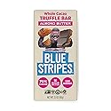 Blue Stripes - Almond Butter Whole Cacao Truffle Chocolate Bars, 70% Cacao, Almond Butter, Healthy Chocolate, Vegan, No Refined Sugar, Non GMO, Gluten