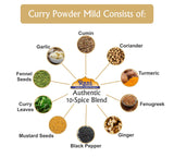 Rani Curry Powder Mild (10-Spice Authentic Indian Blend) 400oz (25lbs) 11.36kg Bulk Box ~ All Natural | Salt-Free | NO Chili or Peppers | Vegan | No