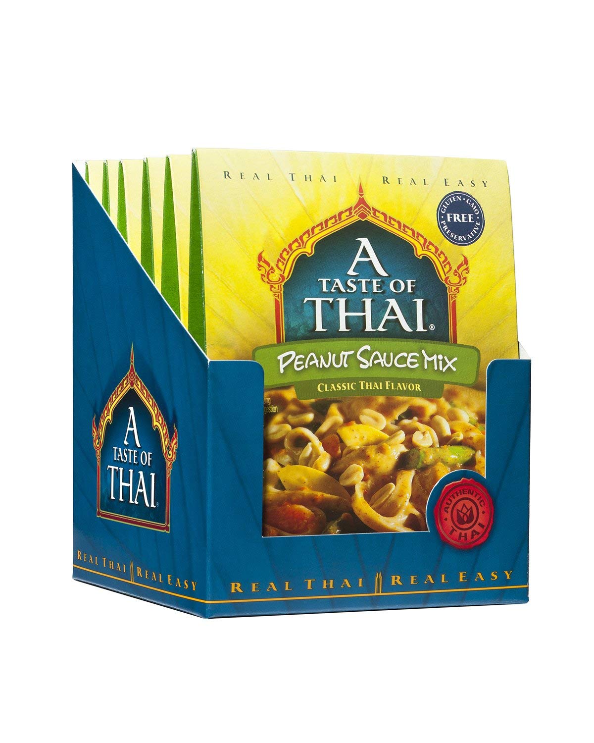 A Taste of Thai Peanut Sauce Mix Packets | Authentic Thai-Style Sauce with Ground Peanuts & Traditional Spices | Ready in Minutes | No Artificial