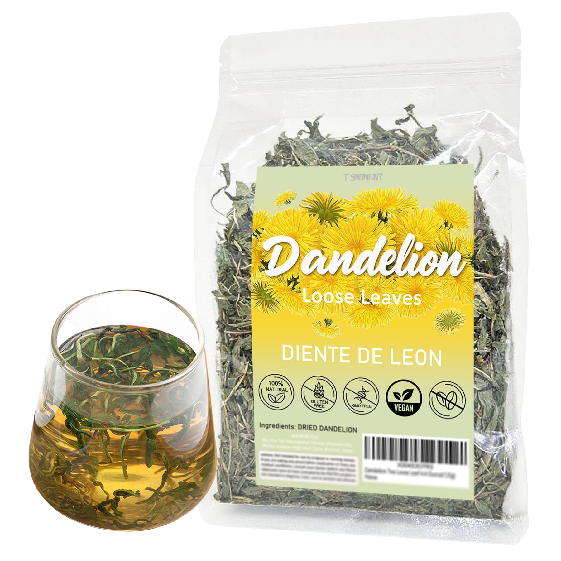 Dandelion Loose Leaf Root Tea 4.4 Ounce(125g), Diente de Leon Natural Herbal Tea for Kidney & Liver, Aid in Digestion, Raw, Caffeine-Free