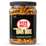 BEER NUTS Original Bar Mix - Crunchy Party Pretzels, Cheese Sticks, Sesame Sticks, Roasted Corn Nuts, & Original Roasted Sweet Glazed Salted Peanuts