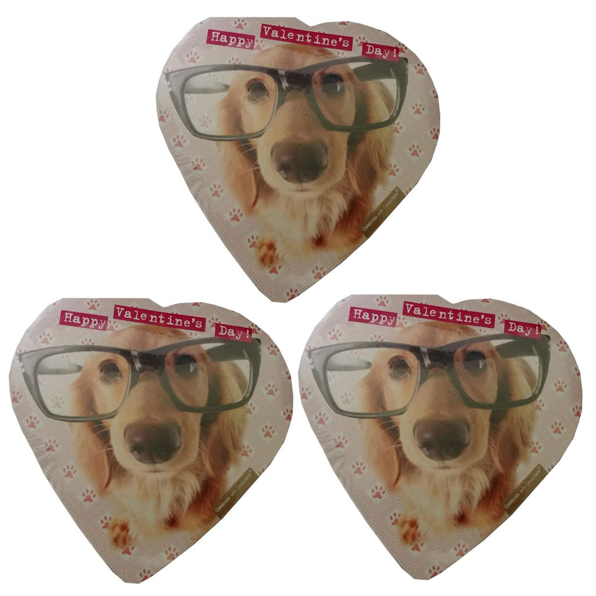 Happy Valentine's Day Elmer Chocolate Dog Theme, 2 oz (Pack of 3)