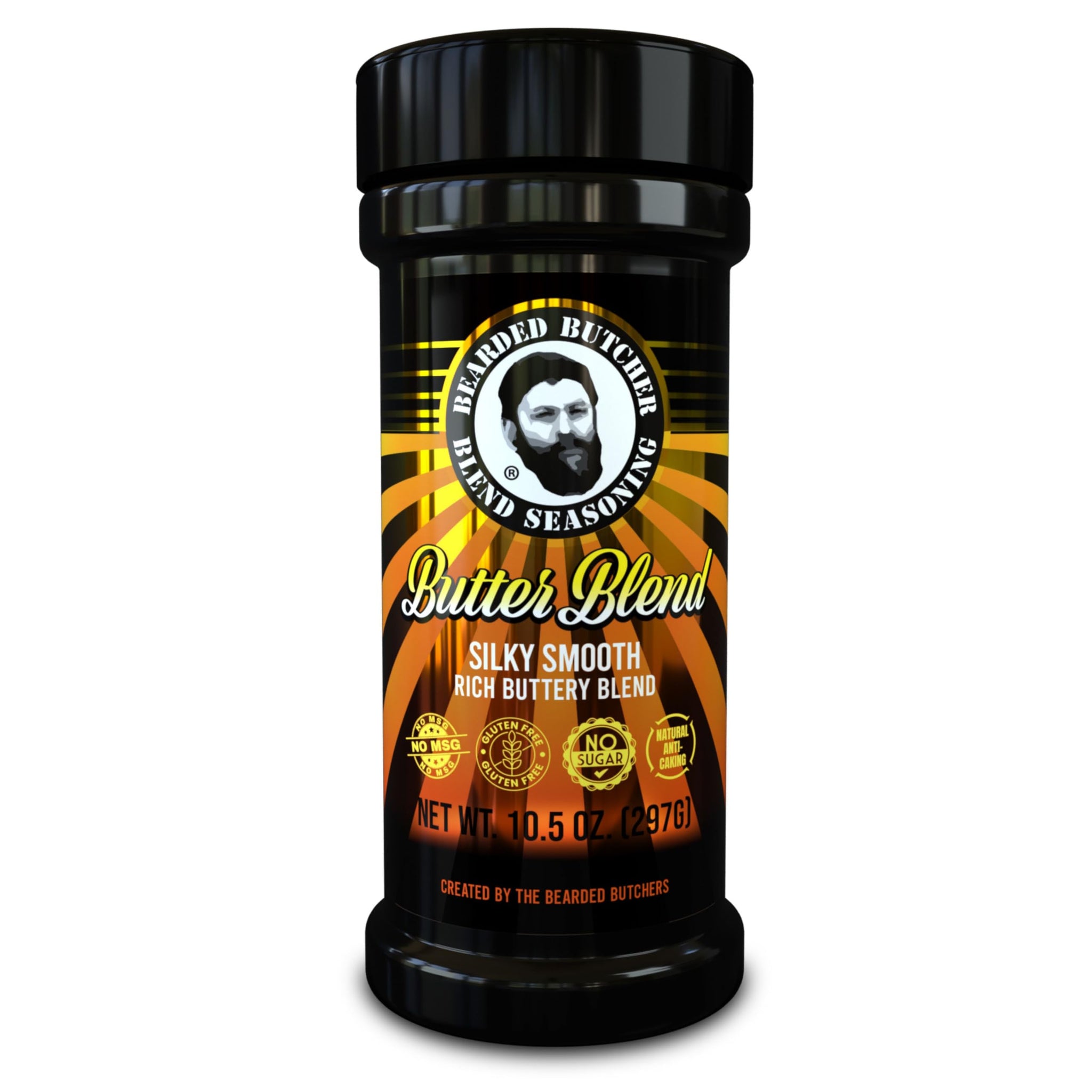 Bearded Butchers Butter Blend, 10.5 oz Shaker - Silky Smooth Butter Flavor, Perfect for Chicken, Steak, Corn on the Cob, Grilled Cheese, and More - No