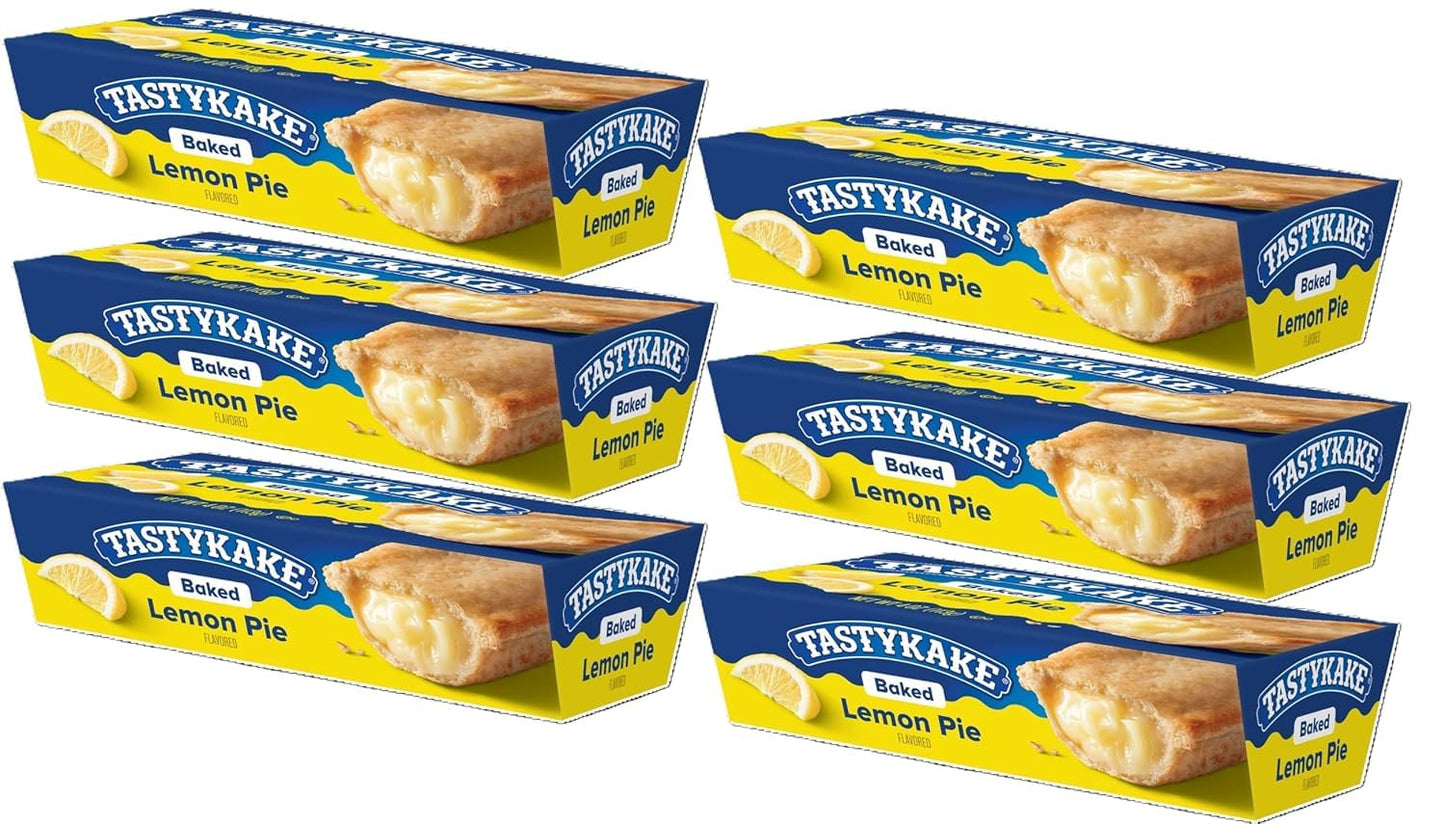Tastykake Baked Lemon Pie Snack Cakes- 6 Pies
