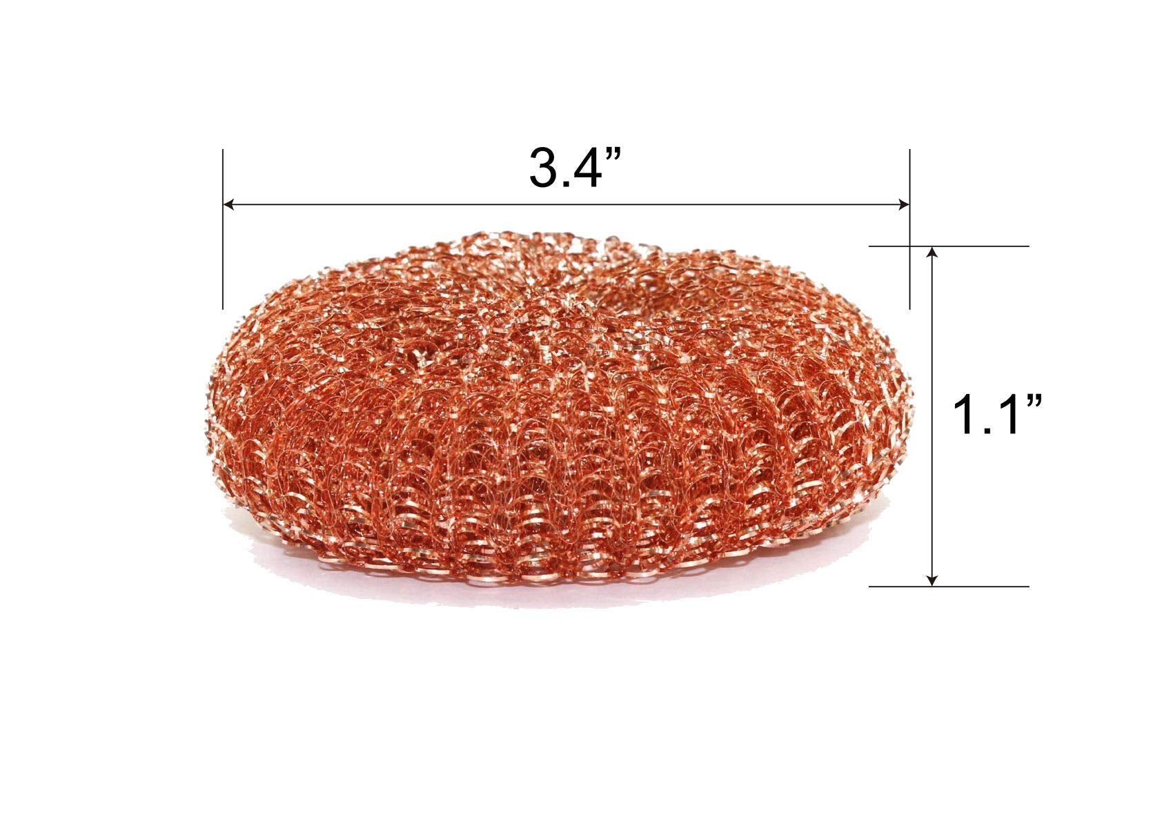 12 Pack Copper Coated Scourers by SCRUBIT - Scrubber Pad Used for Dishes, Pots, Pans, and Ovens. Easy scouring for Tough Kitchen Cleaning.