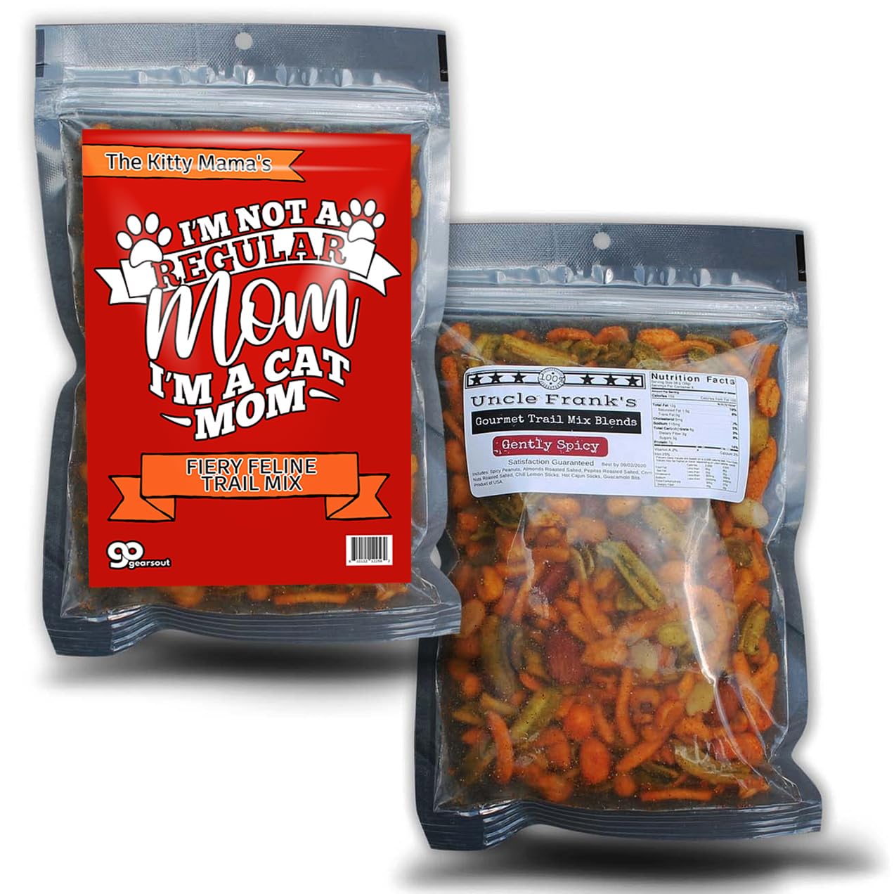 Irresistible Cat Mom Fiery Feline Trail Mix - Spicy Nut Blend with Premium Ingredients for Feline Delight - Pouch for Happy Cats
