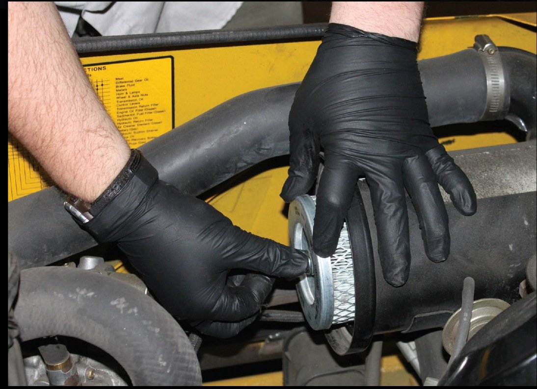 Golden Protective Services Outlet The Max Diesel, Industrial Black Nitrile Powder Free Gloves, 6 mil (Price is Per Box) (XXL)