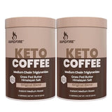 Rapid Fire Keto Coffee 2 Pack, Instant Keto with MCT Oil, Grass Fed Butter & Himalayan Salt - Low Carb Butter Coffee for Energy, Focus, Metabolism