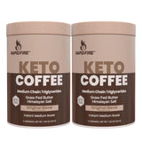 Rapid Fire Keto Coffee 2 Pack, Instant Keto with MCT Oil, Grass Fed Butter & Himalayan Salt - Low Carb Butter Coffee for Energy, Focus, Metabolism
