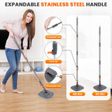 Chabatree Mop and Bucket Set?Spin Mop and Bucket Set with Separate Dirty and Clean Water?6 Replaceable Mop Pads?Deep-Cleaning Mops for Floors